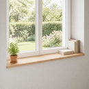 Vindueskarme 2 stk. Naturfarvet 140 x 40 x 2 cm Solid bøg