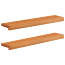 Vindueskarme 2 stk. Lys Brun 80x 15 x 2 cm Solid bøg