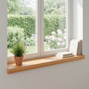 Vindueskarme 2 stk. Lys Brun 80x 20 x 2 cm Solid bøg