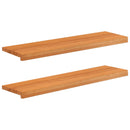 Vindueskarme 2 stk. Lys Brun 90 x 25 x 2 cm Solid bøg