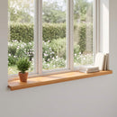 Vindueskarme 2 stk. Lys Brun 110 x 25 x 2 cm Solid bøg