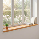 Vindueskarme 2 stk. Lys Brun 140 x 40 x 2 cm Solid bøg
