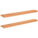 Vindueskarme 2 stk. Lakeret 120 x 15 x 2 cm Solid bøg