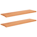Vindueskarme 2 stk. Lakeret 140 x 40 x 2 cm Solid bøg