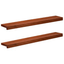 Vindueskarme 2 stk. Brun 90 x 15 x 2 cm Solid bøg