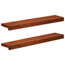 Vindueskarme 2 stk. Brun 80x 20 x 2 cm Solid bøg