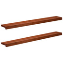 Vindueskarme 2 stk. Brun 120 x 20 x 2 cm Solid bøg