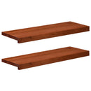 Vindueskarme 2 stk. Brun 70 x 25 x 2 cm Solid bøg