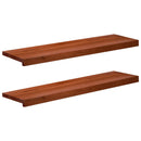 Vindueskarme 2 stk. Brun 90 x 25 x 2 cm Solid bøg