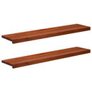 Vindueskarme 2 stk. Brun 120 x 30 x 2 cm Solid bøg