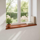 Vindueskarme 2 stk. Brun 140 x 40 x 2 cm Solid bøg