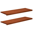 Vindueskarme 2 stk. Brun 110 x 40 x 2 cm Solid bøg