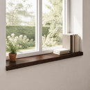 Vindueskarme 2 stk. Mørk Brun 80x 25 x 2 cm Solid bøg
