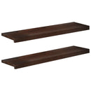 Vindueskarme 2 stk. Mørk Brun 100 x 25 x 2 cm Solid bøg