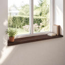 Vindueskarme 2 stk. Mørk Brun 110 x 25 x 2 cm Solid bøg