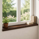 Vindueskarme 2 stk. Mørk Brun 80x 30 x 2 cm Solid bøg