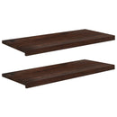 Vindueskarme 2 stk. Mørk Brun 100 x 40 x 2 cm Solid bøg