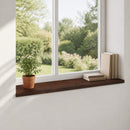 Vindueskarme 2 stk. Mørk Brun 140 x 40 x 2 cm Solid bøg