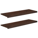Vindueskarme 2 stk. Mørk Brun 110 x 40 x 2 cm Solid bøg