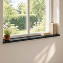 Vindueskarme 2 stk. Sort 120 x 15 x 2 cm Solid bøg