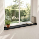 Vindueskarme 2 stk. Sort 120 x 20 x 2 cm Solid bøg
