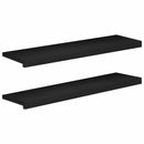 Vindueskarme 2 stk. Sort 100 x 25 x 2 cm Solid bøg