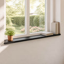 Vindueskarme 2 stk. Sort 140 x 25 x 2 cm Solid bøg