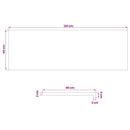 Vindueskarme 2 stk. Sort 120 x 40 x 2 cm Solid bøg