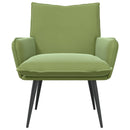 Lænestol Lys grøn Fløjl