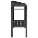 Pottebord med hjul 96 x 50 x 89 cm Koldvalset stål Sort