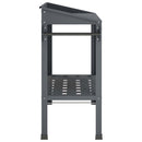 Pottebord med hjul 96 x 50 x 89 cm Koldvalset stål Antracit