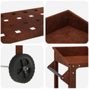 Pottebord med hjul Rusten 96 x 50 x 89 cm Cortenstål