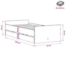 Sengestel Artisan-eg 90 x 200 cm Konstrueret træ