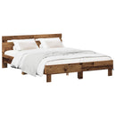 Sengestel Gammelt træ 140 x 190 cm Konstrueret træ
