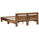 Sengestel Gammelt træ 140 x 190 cm Konstrueret træ