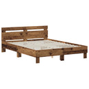 Sengestel Gammelt træ 135 x 190 cm Konstrueret træ