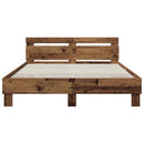 Sengestel Gammelt træ 135 x 190 cm Konstrueret træ