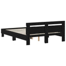 Sengestel Sort eg 135 x 190 cm Konstrueret træ