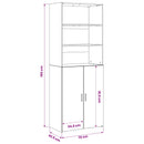 Highboard Gammelt træ 70 x 42,5 x 185 cm Konstrueret træ