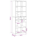 Bogreol Sort eg 30 x 42.4 x 185.2 cm