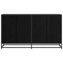 Sideboard Sort eg 134 x 35 x 76 cm Konstrueret træ