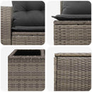 Sofa Sæt 6 stk. Grå og Mørkegrå Poly Rattan og Stål