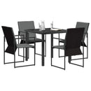 Have Spisebordssæt 5 pcs Sort og Anthracit 80 x 80 x 73 cm