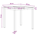 Have Spisebordssæt 5 pcs Sort og Anthracit 80 x 80 x 73 cm