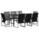 Have Spisebordssæt 9 pcs Sort og Anthracit 160 x 80 x 73 cm