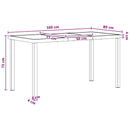 Have Spisebordssæt 9 pcs Sort og Anthracit 160 x 80 x 73 cm
