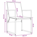 Have Spisebordssæt 9 pcs Sort og Anthracit 200 x 80 x 73 cm