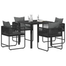 Have Spisebordssæt 5 pcs Sort og Anthracit 80 x 80 x 73 cm