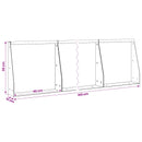 Støttemur 4 stk. 40 x 12 x 30 cm Rustfrit stål Sølv