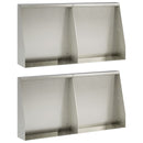 Støttemur 4 stk. 40 x 12 x 40 cm Rustfrit stål Sølv